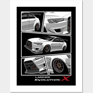 Mitsubishi Lancer EVO X, JDM Car Posters and Art